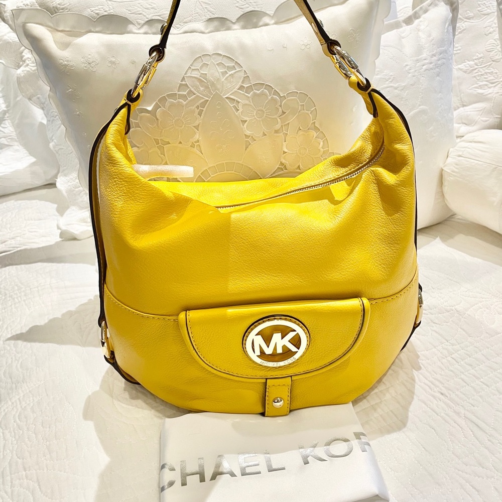 Michael Kors  Fulton leather citrus hobo bag